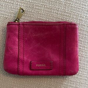 Fossil Fuchsia Leather Wallet